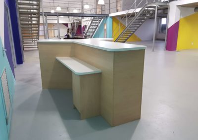 custom office counter desk for reception area built and installed cape town