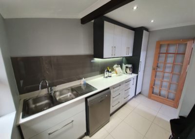 bespoke designs white kitchen installation with white counters