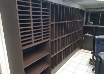 custom office storage solution for filing in dark wood 3